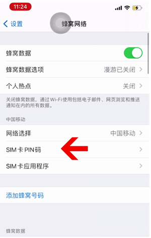 海头镇苹果14维修网分享如何给iPhone14的SIM卡设置密码 