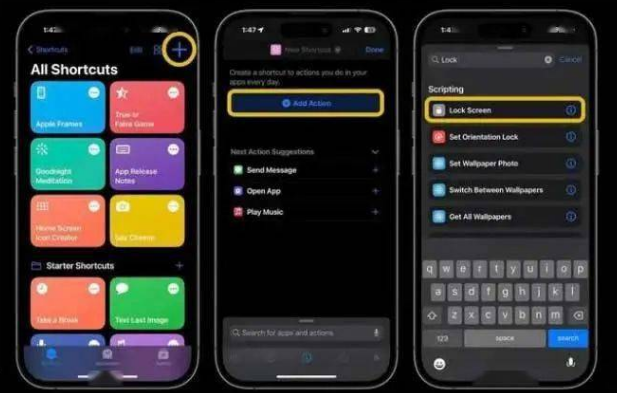 海头镇苹果14锁屏维修店分享iPhone14升级iOS16.4后如何创建锁屏快捷方式 