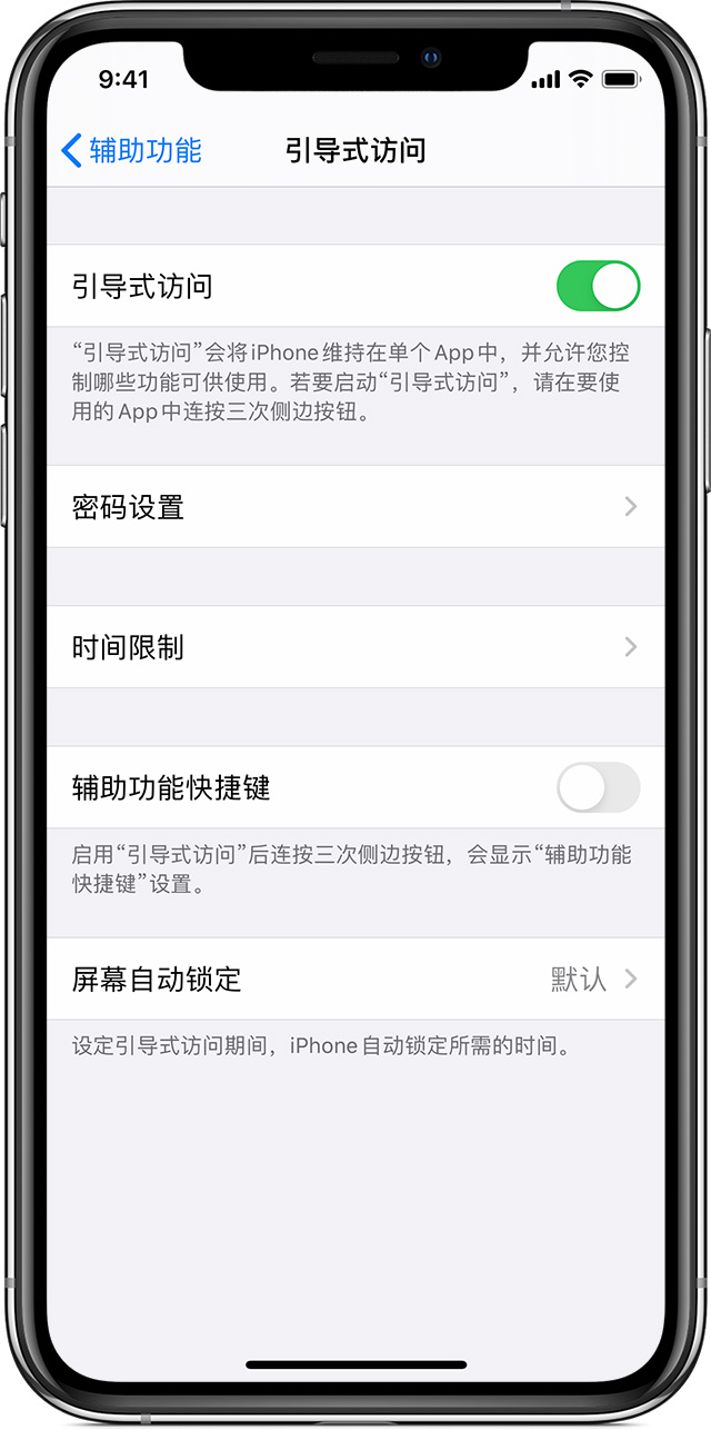 海头镇苹果手机维修分享如何在 iPhone 上退出引导式访问 