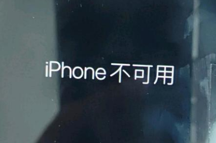 海头镇苹果服务网点分享锁屏界面显示“iPhone 不可用”如何解决 